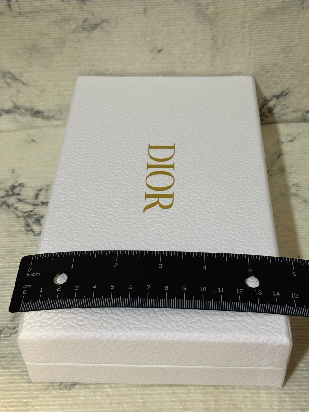 Dior Rectangular White Pebbled Box (Interior Divided Section) Box Only - Picture 8 of 9